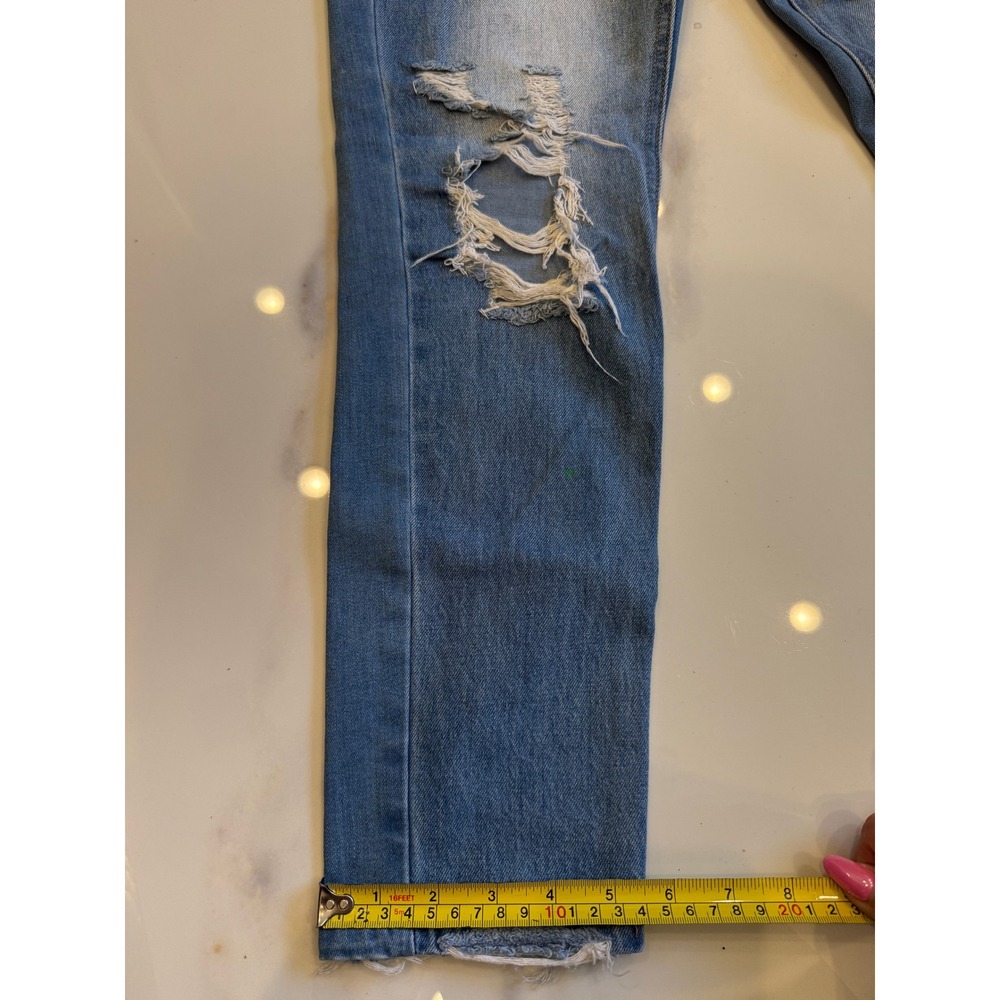 Gogo Jeans Womens High Rise Ankle Distressed Ripped Slim Denim Blue Size 7/28 - Picture 7 of 7